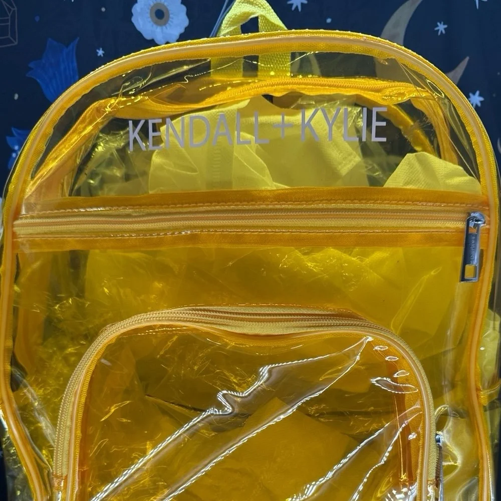 KENDALL + KYLIE | Translucent Yellow Full Size Backpack NWT